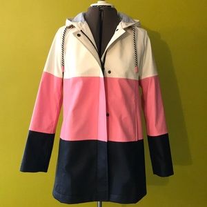 talbots colorblock raincoat